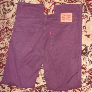 levis  size  33 x 34 maroon 514  denim pants jeans womens stretch